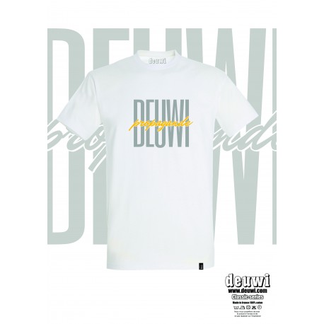 Tee-Shirt DEUWI PROPAGANDE (Blanc/Jaune)